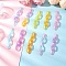 Acrylic Handmade Cable Chains, Oval, Mixed Color, 27.5x16.5x4.5mm