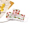 Rectangle Printed Plastic Claw Hair Clips, Hair Accessories for Women & Girls, Strawberry, 45x85x40mm