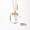 Fashionable and Elegant Butterfly Brass Rhinestone Pendant Necklaces, with Cable Chain for Women Girl, Golden, 15.75 inch(40cm)+5cm
