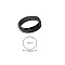 Synthetic Hematite Plain Band Rings, US Size 9(18.9mm)