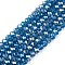 Electroplate Glass Beads Strands, AB Color Plated, Faceted, Rondelle, Teal, 2.9~3.3x2mm, Hole: 0.8mm, about 144~150pcs/strand, 35~37cm