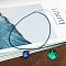 Zinc Alloy & Luminous Blue Glass Flat Round with Constellation Pendant Black Waxed Cord Necklaces, Platinum, Taurus, 15.75 inch(40cm)