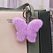 Imitation Rabbit Fur Keychain, Bag Pendant Decoration, Butterfly, Orchid, Pendant: 9x7.5cm