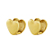 Heart 304 Stainless Steel Hoop Earrings for Women, Real 18K Gold Plated, 14x16mm