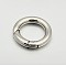 Tarnish Resistant Ring 304 Stainless Steel Spring Gate Rings, O Rings, Snap Clasps, Stainless Steel Color, 20x3.5mm, Inner Diameter: 13mm