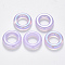 Transparent Acrylic Linking Rings, AB Color Plated, Imitation Gemstone Style, Round Ring, Lilac, 25x6mm, Inner Diameter: 12.5mm