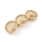 Alloy with Iron Clip Hair Barrettes, Hair Accessories for Women Girls, Golden, Shell Shape, 25x73x15mm