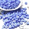 Opaque Colours Glass Seed Beads, Column, Cornflower Blue, 6x3mm, Hole: 1.4mm, about 2027pcs/pound
