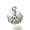 Brass Pendants, Cadmium Free & Nickel Free & Lead Free, Pumpkin, Platinum, 9x8mm, Hole: 1mm