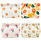 4pcs Mini Cloth Printed Multipurpose Shrapnel Makeup Bags Change Purse, Portable Travel Squeeze Top Storage Pouch for Key, Small Cosmetic, Peach, 12.5x12x0.7cm