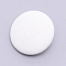 Cloth Shank Buttons, with Zinc Alloy Finding, Flat Round, for Overcoat Garment Accessories, Platinum, White, 19x8mm, Hole: 3x3mm