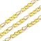 Brass Figaro Chains, with Enamel, Lead Free & Cadmium Free, Long-Lasting Plated, Rack Plating, Soldered, with Spool, Real 18K Gold Plated, Yellow, 3mm