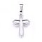 Non-Tarnish 304 Stainless Steel Pendants, Cut-Out, with Hollow, Cross, Stainless Steel Color, 27.5x19x2.2mm, Hole: 8x4mm