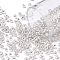 8/0 Glass Seed Beads, Metallic Colours Style, Round, Silver, 8/0, 3mm, Hole: 1mm, about 2222pcs/100g