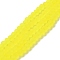 Transparent Glass Beads Strands, Faceted, Frosted, Rondelle, Yellow, 6x4.5mm, Hole: 1.4mm, about 80~85pcs/strand, 38~40cm