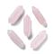 Faceted Natural Rose Quartz Healing Stones, Reiki Energy Balancing Meditation Therapy Wand, Double Terminated Points, for Wire Wrapped Pendants Making, No Hole/Undrilled, 30~32x9x9mm