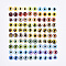 Flat Back Glass Cabochons, Dome/Half Round with Dragon Eye Pattern, Mixed Color, 12x4mm, 2pcs/color, 50 colors, 100pcs/bag