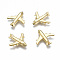Rack Plating Alloy Beads, Cadmium Free & Lead Free, Passenger Plane, Light Gold, 19.5x18.5x3.5mm, Hole: 1mm