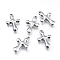 Tarnish Resistant 304 Stainless Steel Pendants, Cross, Stainless Steel Color, 21.5x14.5x4.5mm, Hole: 1.5mm