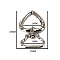 Zinc Swivel Clasps, for Bag Making, Peach, 45x27x4mm, Hole: 18mm