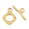 304 Stainless Steel Toggle Clasps, Rhombus, Real 18K Gold Plated, Rhombus: 17.5x14x2mm, Bar: 7x19.5x2mm, Hole: 2.5mm