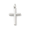 Brass Pendants, Cadmium Free & Nickel Free & Lead Free, Cross Charms, with Jump Ring, Platinum, 16.5x11x2mm