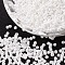 (Repacking Service Available) Glass Seed Beads, Opaque Colors Lustered, Round, White, 12/0, 2mm, Hole: 1mm, about 12g/bag