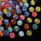Transparent Acrylic Beads, Round, Mixed Color, 6x5mm, Hole: 1.8mm, about 4400pcs/500g