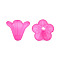 Frosted Acrylic Beads, Flower, Camellia, 10x13.5mm, Hole: 1.8mm, about 1600pcs/500g