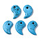 Synthetic Turquoise Pendants, Comma, Magatama, 22~23x14x4~5mm, Hole: 2.5mm
