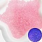 Luminous Transparent Glass Beads, No Hole Beads, Round, Pearl Pink, 3~3.5mm