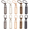 20Pcs 5 Colors Alloy & Iron Zipper Pulls, Zipper Replacemnt Accessories, for Suitcase, Bag, Costume, Rectangle, Mixed Color, 5.05cm, 4pcs/color