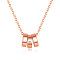 925 Silver with Rhinestone Circle Pendant Necklaces for Women