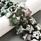 Natural Tree Agate Beads Strands, with Seed Beads, Star, 20x21x10mm, Hole: 1.2mm, about 19pcs/strand, 15.59''~16.02''(39.6~40.7cm)