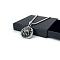 Stainless Steel Skeleton Hand Round Pendant Necklaces for Men, Stainless Steel Color