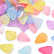 Transparent Frosted Acrylic Pendants, Petaline, Mixed Color, 17x14x2.5mm, Hole: 1.8mm, about 2330pcs/500g