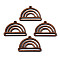 Walnut Wood Pendants, Half Round/Semicircle, Camel, 21.5x30x2mm, Hole: 1.8mm