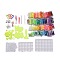 DIY 36 Colors 11000Pcs 4mm PVA Round Water Fuse & Crystal Beads Kits for Kids, Including Scraper Knife, Spray Bottle, Pattern Paper, Pen and Template, Keychain & Accessories Making