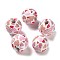 Valentine's Day Theme Printed Wood Beads, Round, Heart, 15~16x14.5~15mm, Hole: 3~4mm