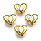Rack Plating Alloy Beads, Cadmium Free & Lead Free, Heart, Light Gold, 8x10x5mm, Hole: 1.2mm