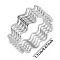 Non-Tarnish Fashionable Minimalist 304 Stainless Steel Wave Wide Band Rings for Women