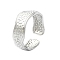 304 Stainless Steel Cuff Rings for Women, Stainless Steel Color, Adjustable, 7mm