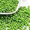 Baking Paint Glass Seed Beads, Bicone, Lime Green, 4.5x3.5mm, Hole: 1.4mm, about 120pcs/10g