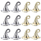 40Pcs 2 Colors Alloy Pendants, Long-Lasting Plated, Hat, Platinum & Light Gold, 12x11mm, Hole: 1.8mm, 20pcs/color