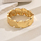 Luxurious Geometric Irregular Zinc Alloy Hinged Bangles for Women, Perfect Holiday Gift, Golden, Inner Diameter: 2-1/2 inch(6.5cm)