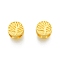 Alloy Beads, Flat Round with Tree of Life, Matte Gold Color, 8.5x5.5mm, Hole: 2.5x3mm