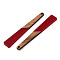 Opaque Resin & Walnut Wood Big Pendants, Trapezoid Charm, Dark Red, 69.5x10.5x3mm, Hole: 2mm