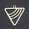 201 Stainless Steel Pendants, Laser Cut Pendants, Triangle, Golden, 18x18x1mm, Hole: 1.5mm