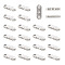 100Pcs Iron with Crystal Rhinestone Slide Charms, Rectangle, Silver, 21x7x3.5mm, Hole: 1.5mm