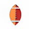 Sports Theme Alloy Enamel Brooches, Enamel Pins, with Butterfly Clutches, Rugby/American Football, Cadmium Free & Nickel Free & Lead Free, Platinum, Colorful, 27x15mm, Pin: 1mm